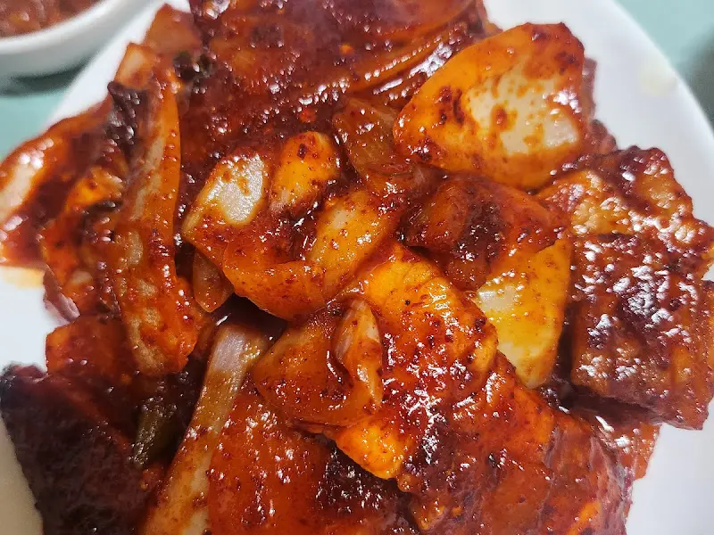 안동집 제육볶음 클로즈업