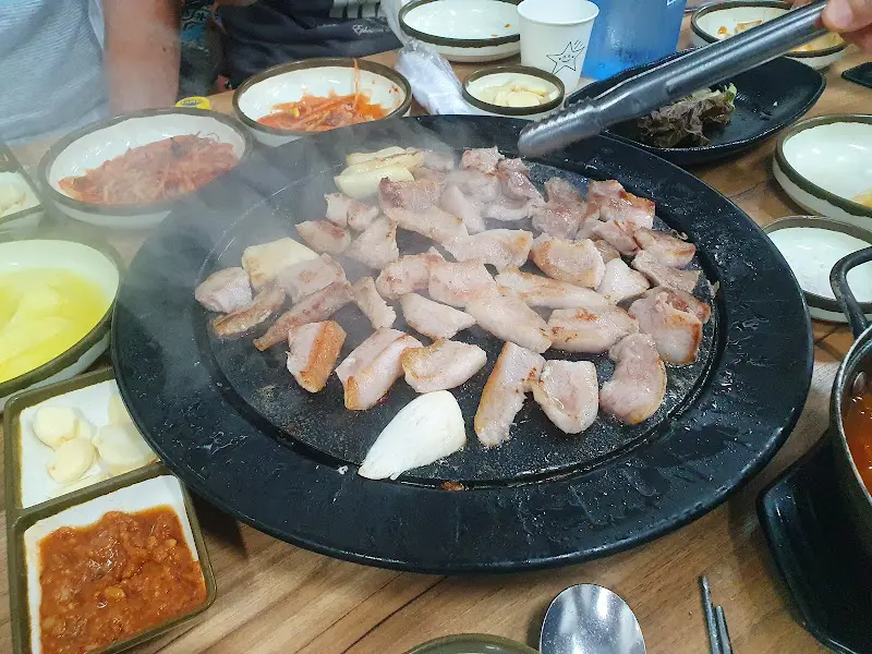 구워지는 소금구이