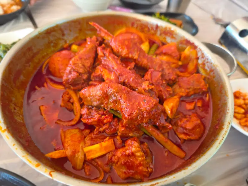 닭볶음탕 테이블 세팅
