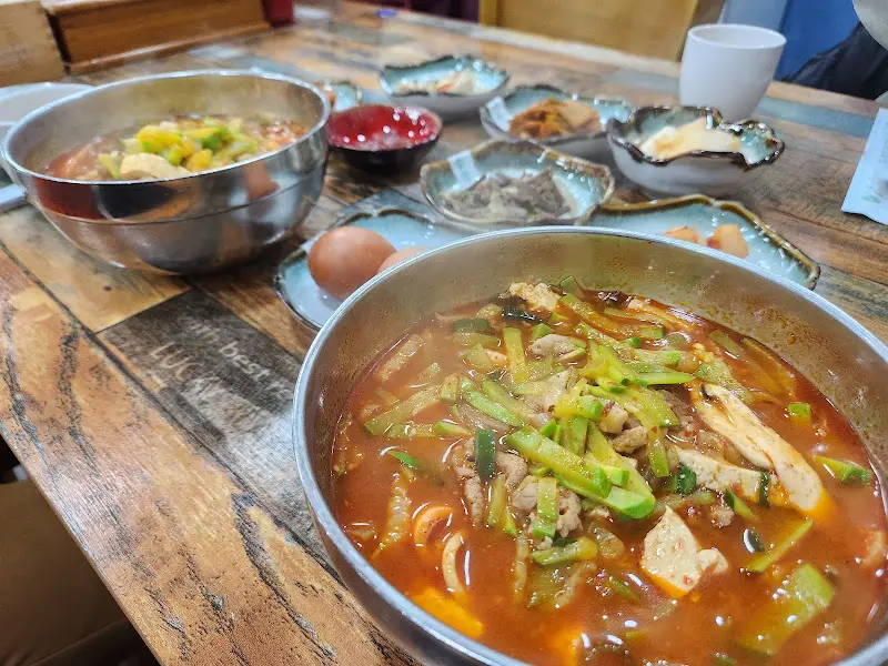 애호박 찌개 한상차림