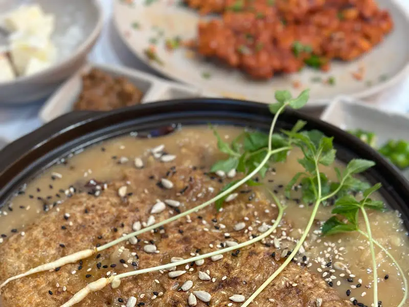 닭백숙 클로즈업 사진