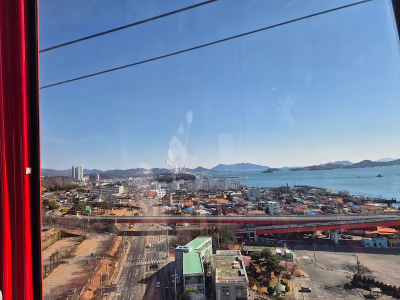 케이블카에서 바라본 사천 시내 전경