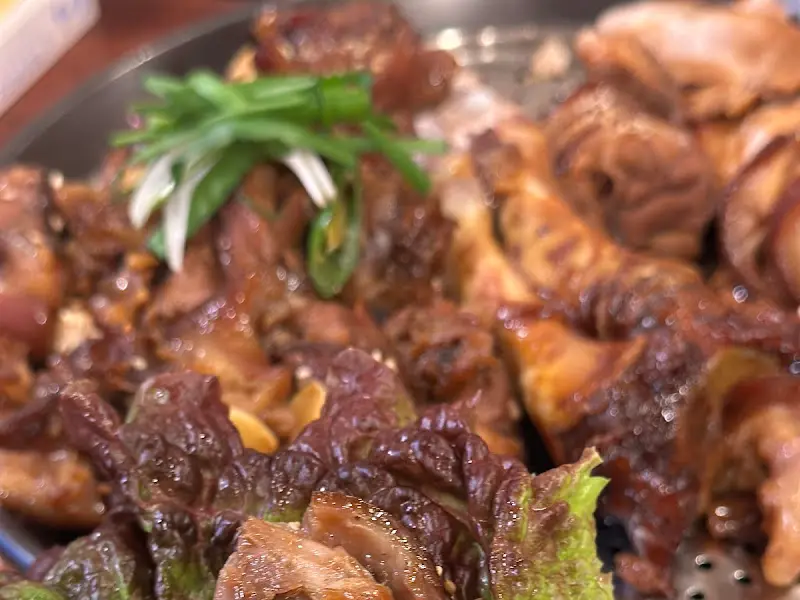 족발과 쌈 채소