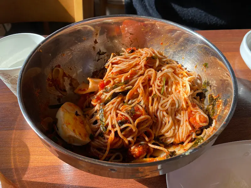 비빔 막국수 비빈 후
