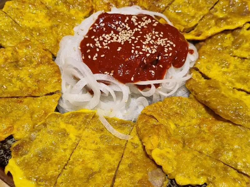 감자김치명란부침