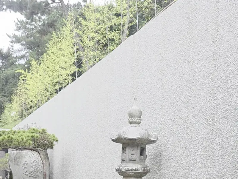 식당 외부 조경