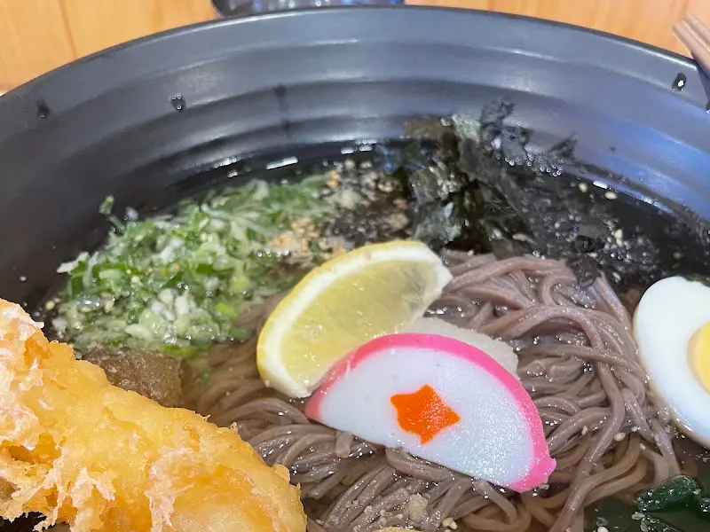 붓카케 우동 클로즈업 사진