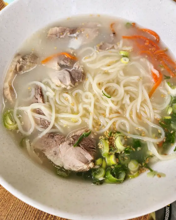 고기국수 근접샷