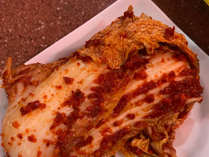 김태주선산곱창에서 제공되는 통배추김치