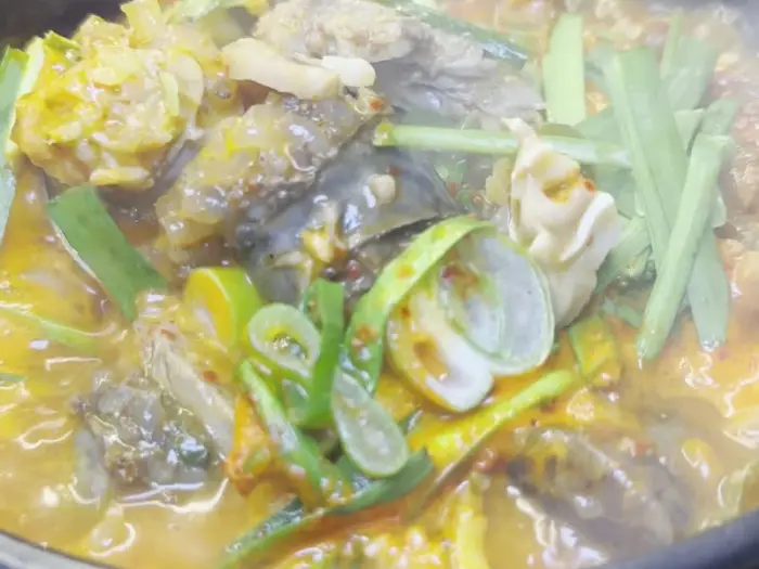 얼큰 순대국 클로즈업