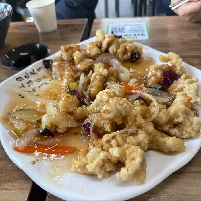 먹음직스러운 찹쌀 탕수육