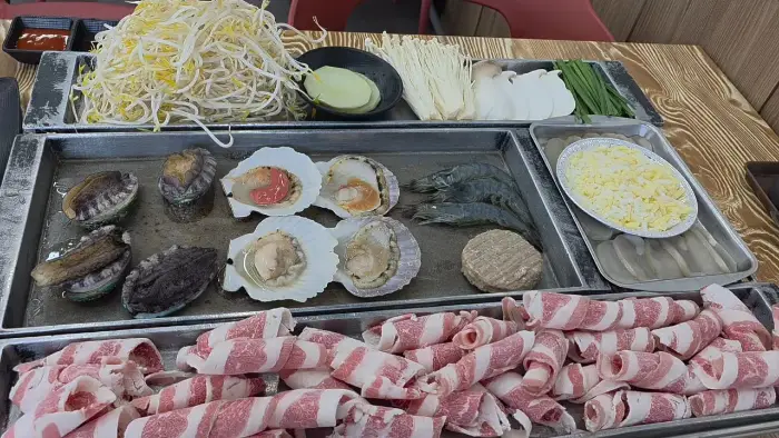 다양한 삼합 재료들