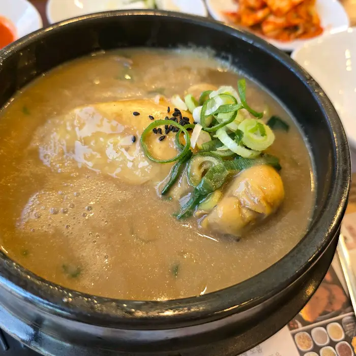 상황버섯 삼계탕의 먹음직스러운 모습