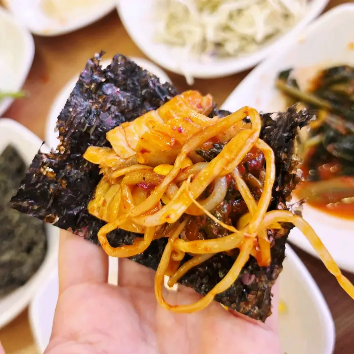 김에 싸 먹는 코다리 조합