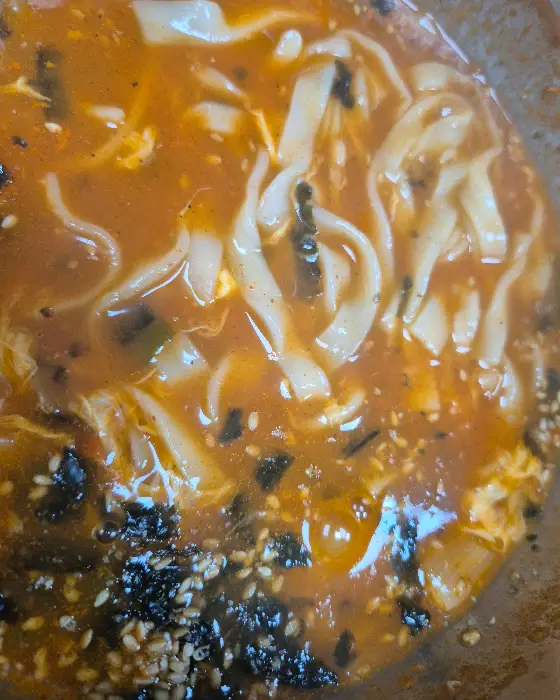 장칼국수 클로즈업 샷