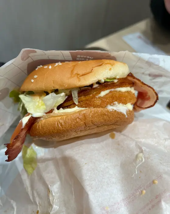 리아 불고기 베이컨 버거 단면