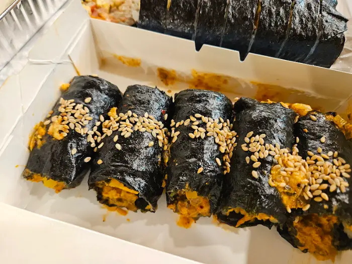 김밥 속 재료 클로즈업