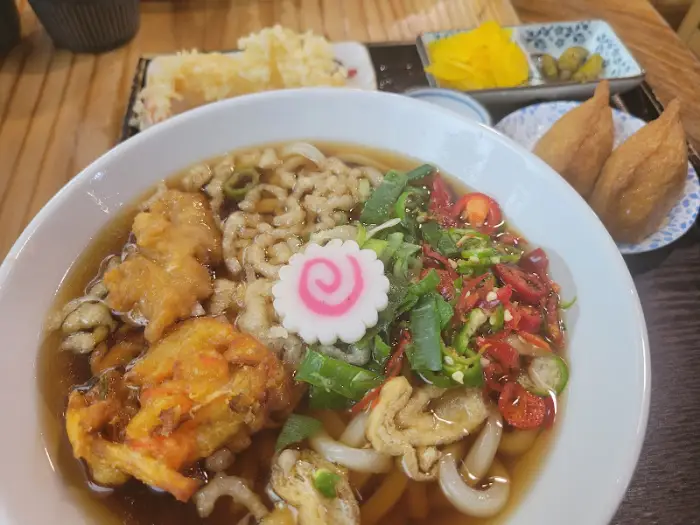 카키아게 우동과 새우튀김