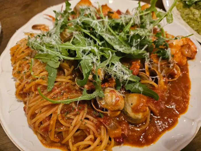 해산물 토마토 파스타 사진