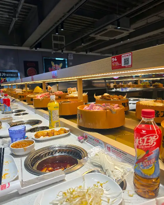 다양한 음료와 꿔바로우