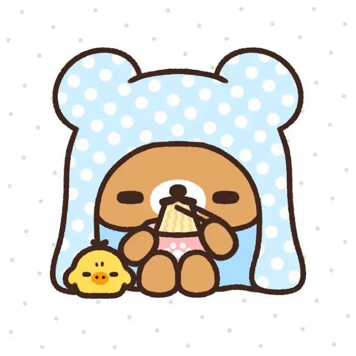  rilakkuma and chick illustration
