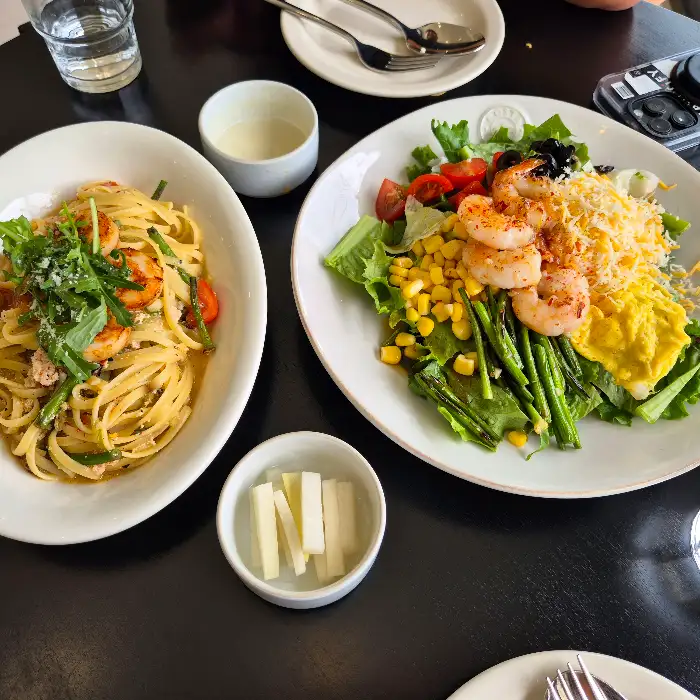 우삼겹 샐러드 파스타