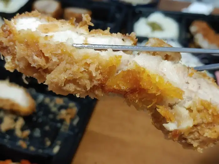 돈까스 단면 확대샷
