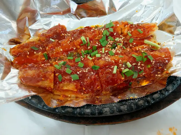 먹음직스러운 황태구이 클로즈업