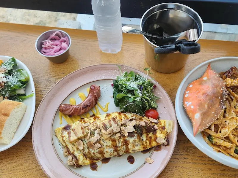 해신물 토마토 파스타와 불고기 그릴 버섯 오믈렛