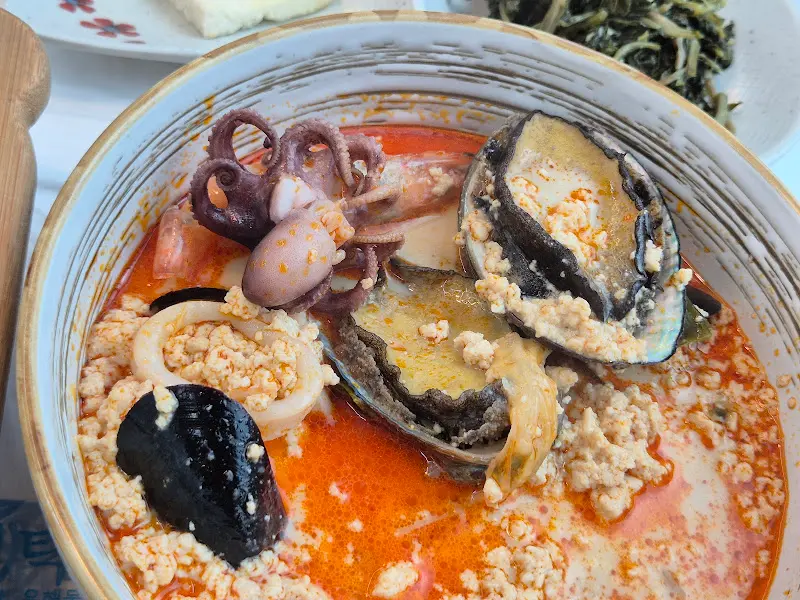 전복짬뽕순두부 클로즈업