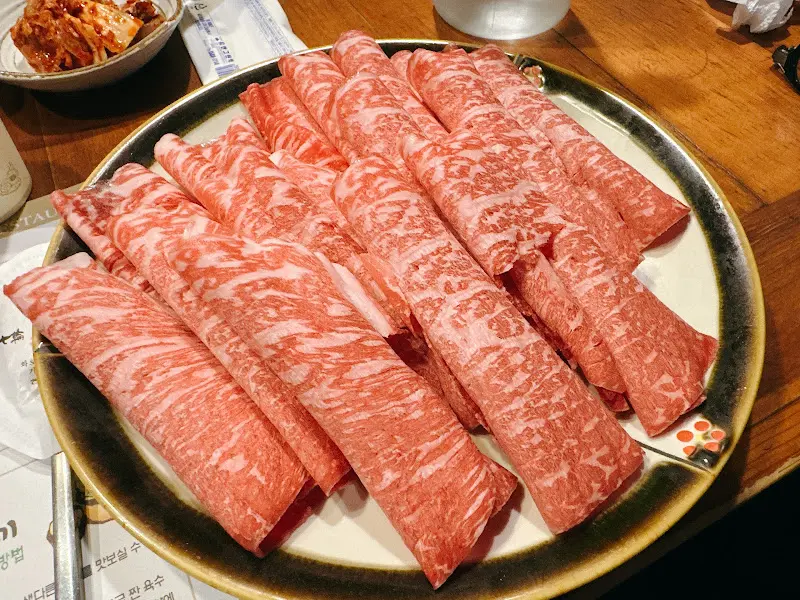 환상적인 마블링의 소고기