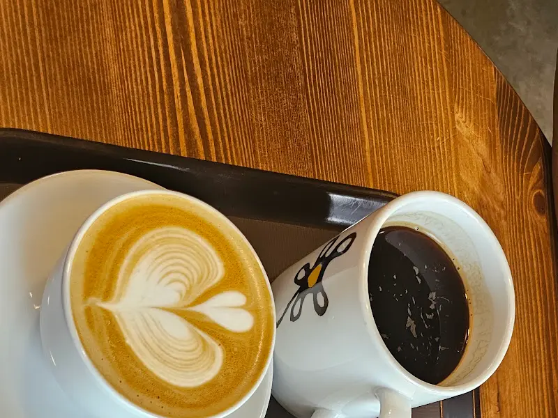 라떼 아트가 예쁜 커피