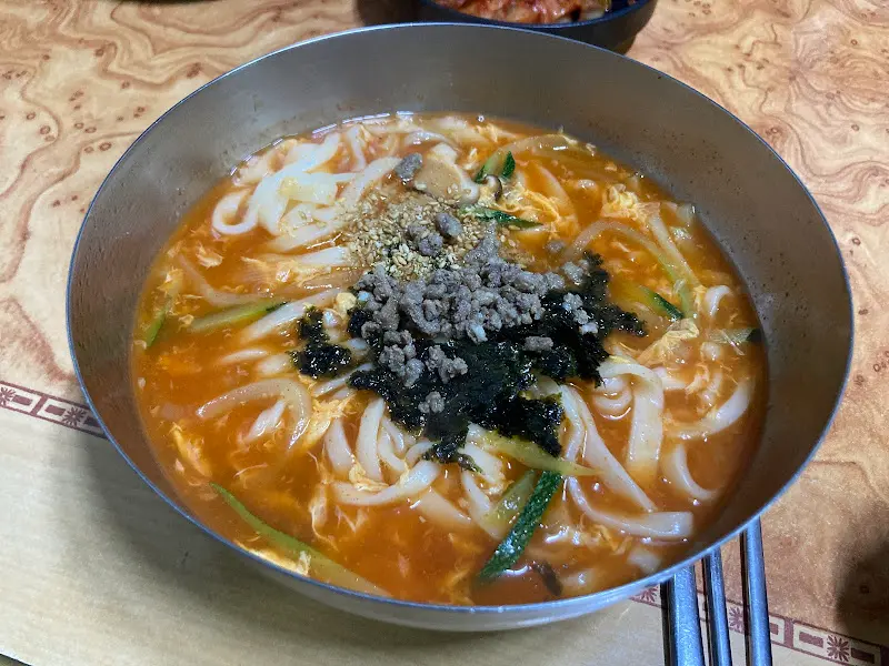 장칼국수 근접샷