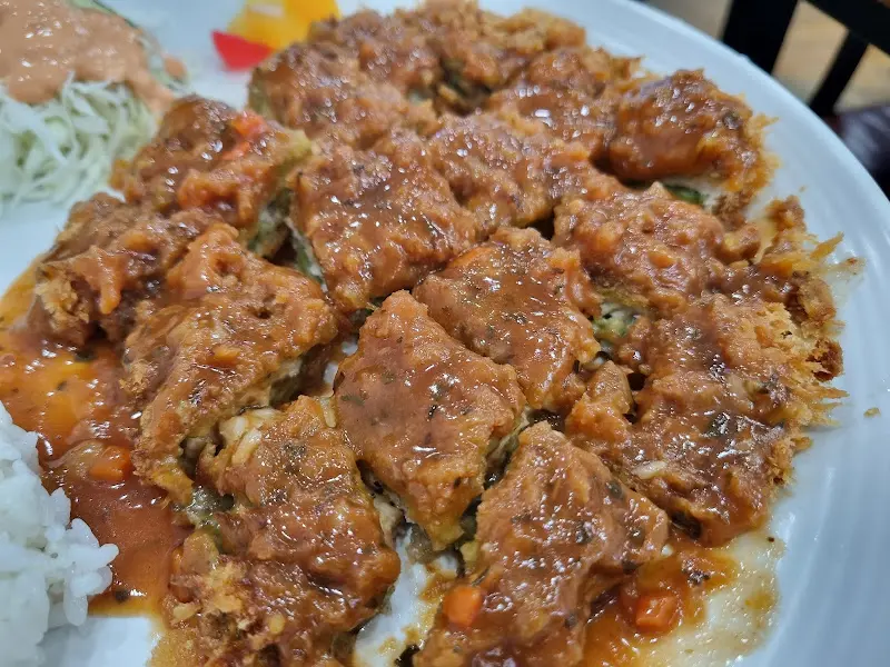 송도왕밀면 돈까스