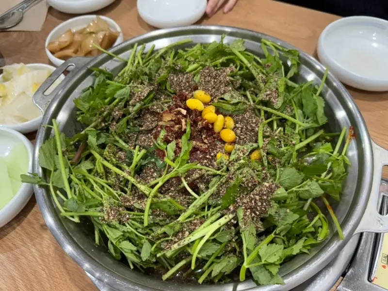 미나리 샤브샤브 재료