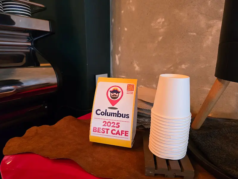 Coffee Plaza에서 받은 Columbus 2025 BEST CAFE 인증