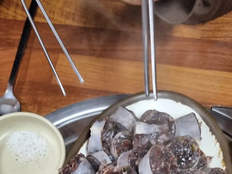 마늘순대 클로즈업