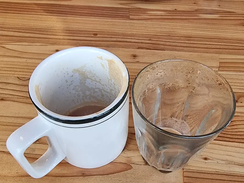 식사 후 남은 잔해