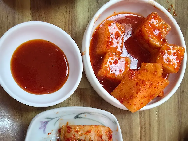 잘 익은 깍두기의 모습