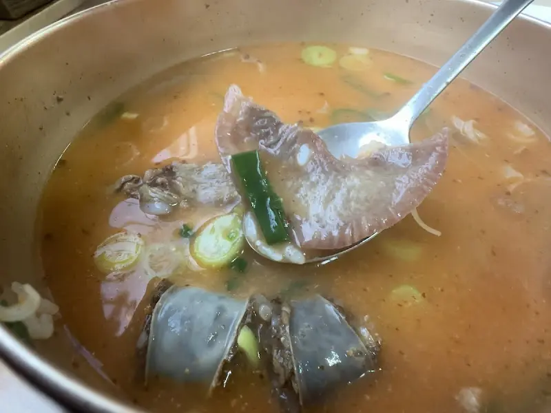 순대국밥 속 순대와 고기