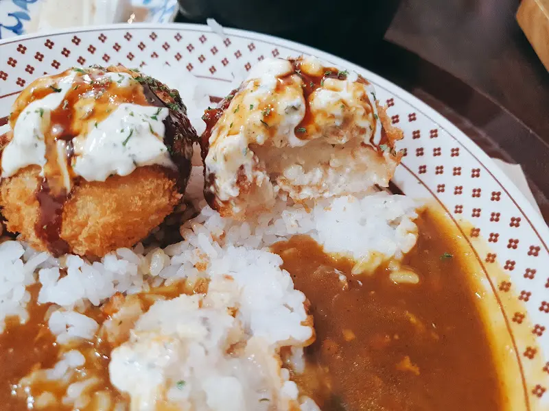 게살 크림 고로케 단면