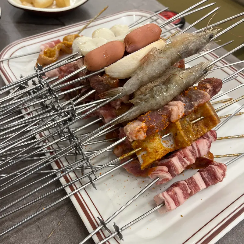 다양한 꼬치의 모습