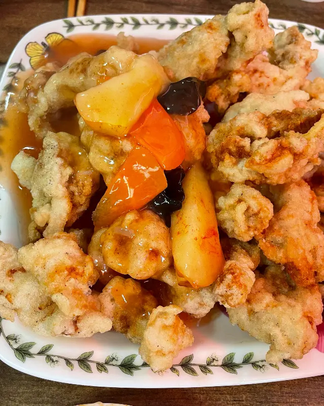 포항반점 탕수육 근접샷