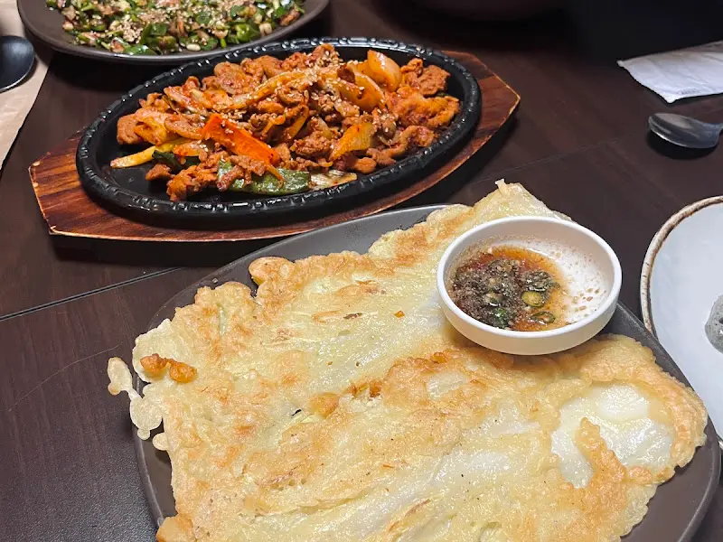 감자채전과 오삼불고기