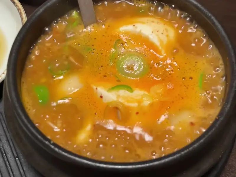 순두부 청국장 클로즈업