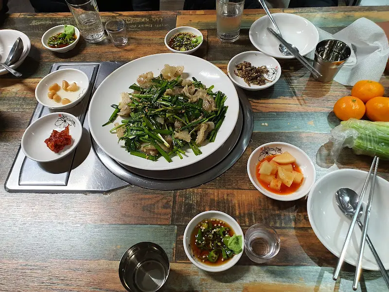 스지무침과 밑반찬