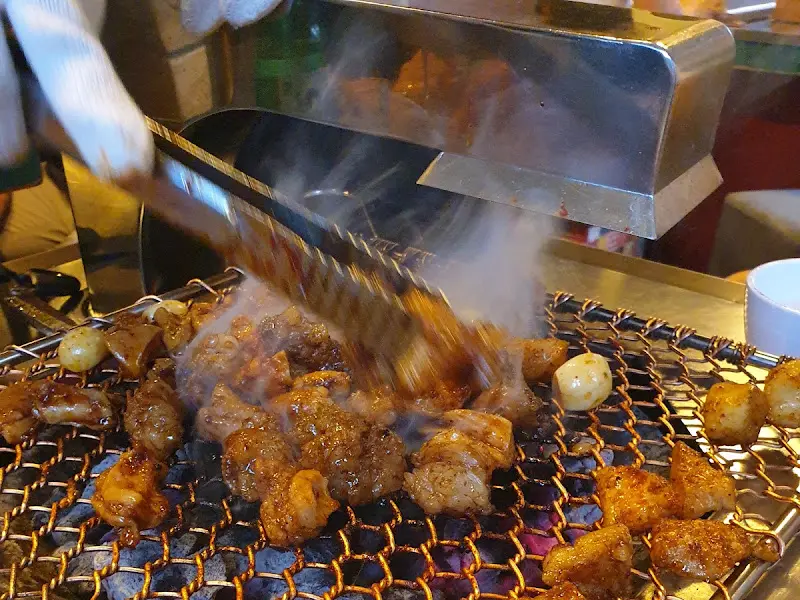 곱창 굽는 모습