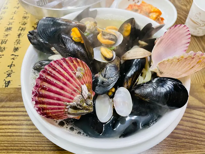 해산물 칼국수 근접