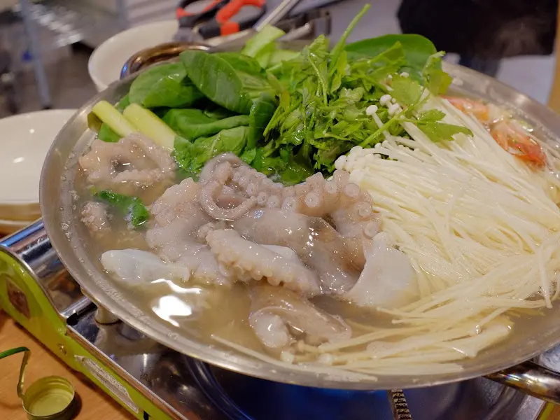 연포탕 재료 준비