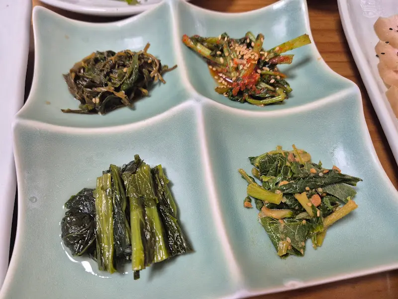 정갈한 나물 반찬 클로즈업